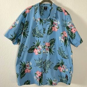 Disney X Neff Mickey Mouse Button Down Hawaiian Shirt Size Men’s XXL NWT Summer